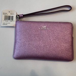 Coach corner zip wristlet